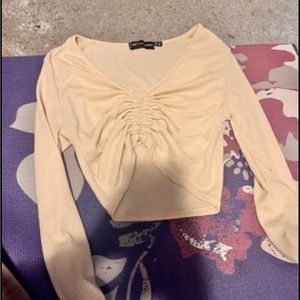 Pretty Little Thing long sleeve scrunch top